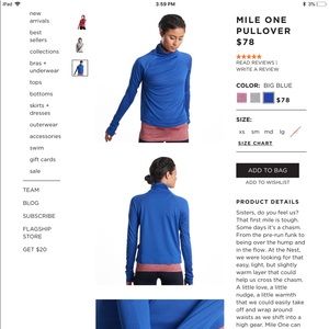NWT Oiselle mile one pullover